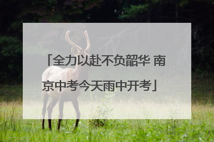全力以赴不负韶华 南京中考今天雨中开考