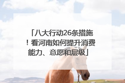 八大行动26条措施！看河南如何提升消费能力、意愿和层级