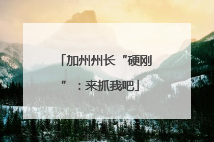 加州州长“硬刚”：来抓我吧