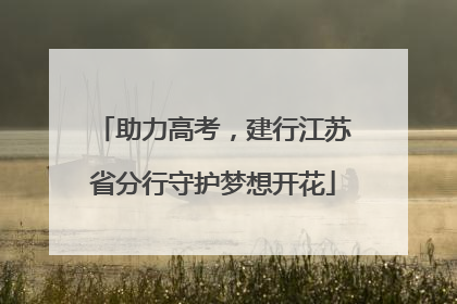 助力高考，建行江苏省分行守护梦想开花