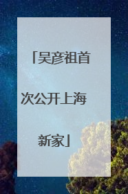吴彦祖首次公开上海新家