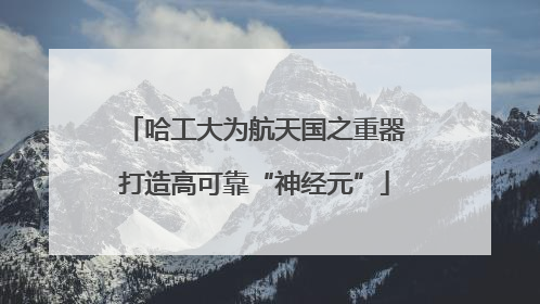 哈工大为航天国之重器打造高可靠“神经元”