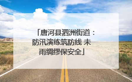 唐河县泗洲街道：防汛演练筑防线 未雨绸缪保安全