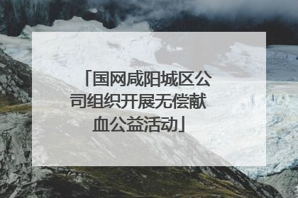 国网咸阳城区公司组织开展无偿献血公益活动