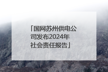 国网苏州供电公司发布2024年社会责任报告