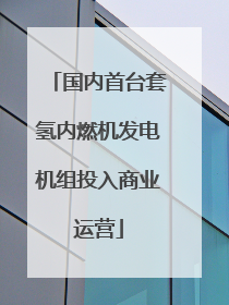 国内首台套氢内燃机发电机组投入商业运营