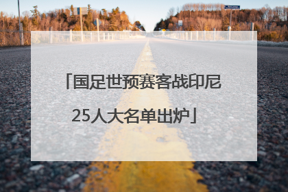 国足世预赛客战印尼25人大名单出炉