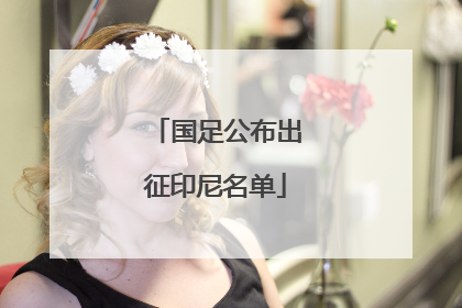 国足公布出征印尼名单