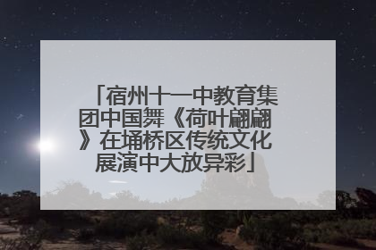 宿州十一中教育集团中国舞《荷叶翩翩》在埇桥区传统文化展演中大放异彩