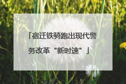 宿迁铁骑跑出现代警务改革“新时速”