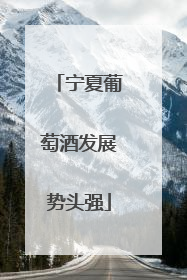 宁夏葡萄酒发展势头强