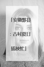 安徽黟县：古村夏日插秧忙