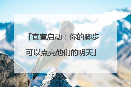 官宣启动：你的脚步 可以点亮他们的明天