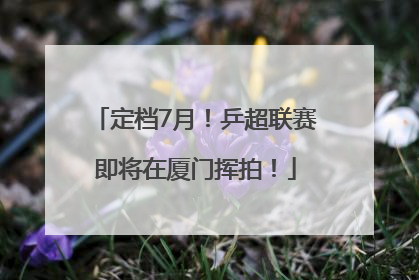 定档7月！乒超联赛即将在厦门挥拍！