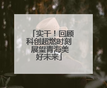实干！回顾科创超燃时刻 展望青海美好未来