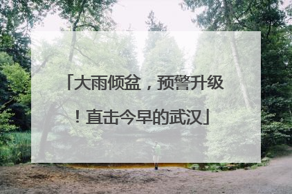 大雨倾盆，预警升级！直击今早的武汉