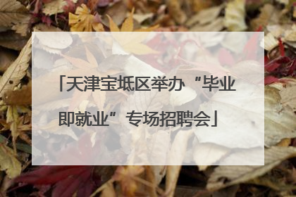 天津宝坻区举办“毕业即就业”专场招聘会