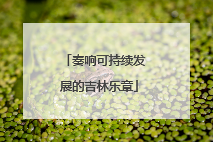奏响可持续发展的吉林乐章