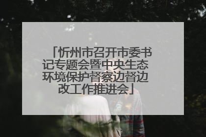 忻州市召开市委书记专题会暨中央生态环境保护督察边督边改工作推进会
