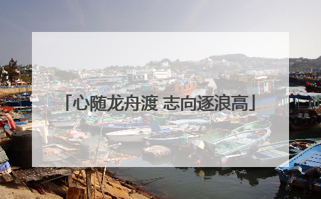 心随龙舟渡 志向逐浪高