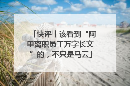 快评丨该看到“阿里离职员工万字长文”的，不只是马云