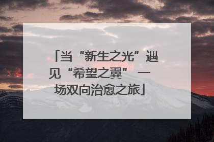 当“新生之光”遇见“希望之翼” 一场双向治愈之旅