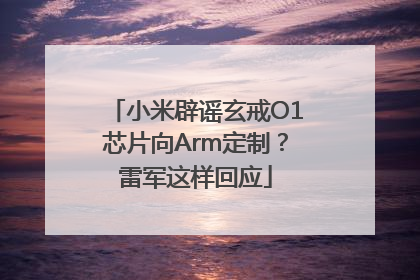 小米辟谣玄戒O1芯片向Arm定制？雷军这样回应