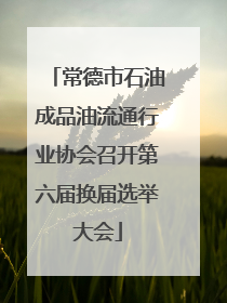 常德市石油成品油流通行业协会召开第六届换届选举大会