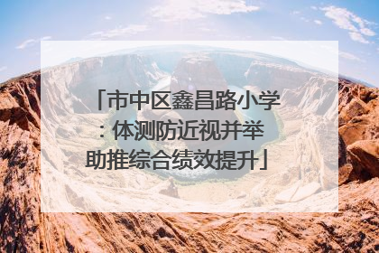 市中区鑫昌路小学：体测防近视并举 助推综合绩效提升