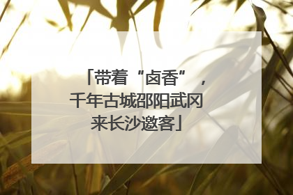 带着“卤香”，千年古城邵阳武冈来长沙邀客