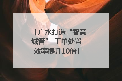 广水打造“智慧城管” 工单处置效率提升10倍