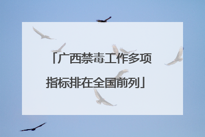 广西禁毒工作多项指标排在全国前列