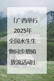 广西举行2025年全国水生生物同步增殖放流活动