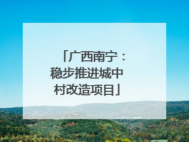 广西南宁：稳步推进城中村改造项目
