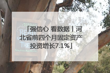 强信心 看数据丨河北省前四个月固定资产投资增长7.1%
