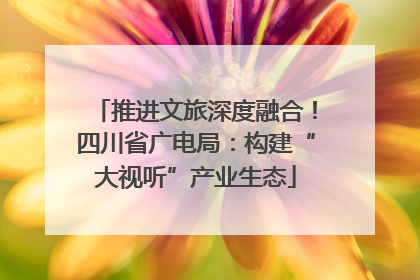 推进文旅深度融合！四川省广电局：构建“大视听”产业生态