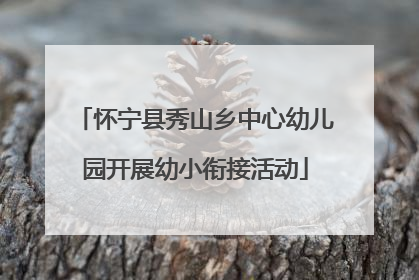 怀宁县秀山乡中心幼儿园开展幼小衔接活动