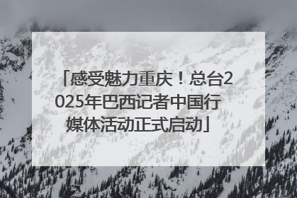 感受魅力重庆！总台2025年巴西记者中国行媒体活动正式启动