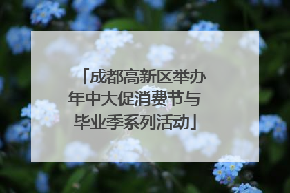 成都高新区举办年中大促消费节与毕业季系列活动
