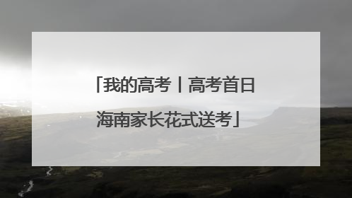 我的高考丨高考首日 海南家长花式送考