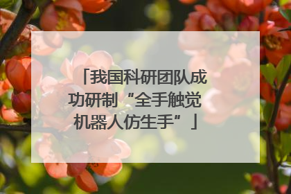 我国科研团队成功研制“全手触觉机器人仿生手”