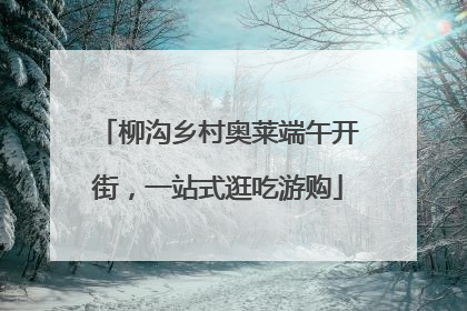 柳沟乡村奥莱端午开街，一站式逛吃游购