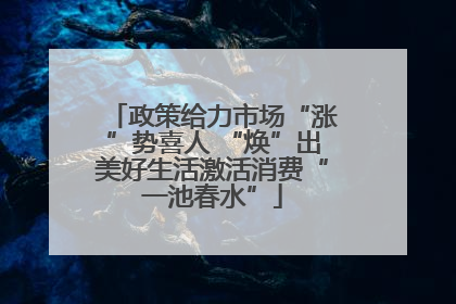 政策给力市场“涨”势喜人 “焕”出美好生活激活消费“一池春水”