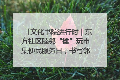 文化书院进行时｜东方社区睦邻“摊”玩市集便民服务日，书写邻里共生新篇章