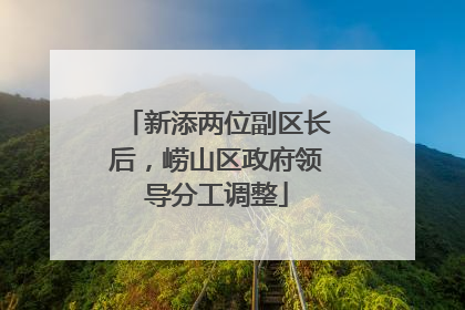 新添两位副区长后，崂山区政府领导分工调整
