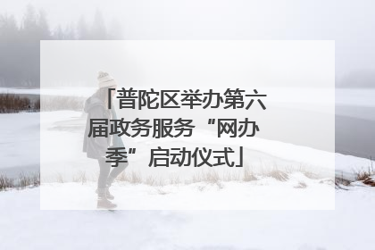 普陀区举办第六届政务服务“网办季”启动仪式