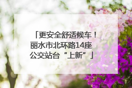 更安全舒适候车！丽水市北环路14座公交站台“上新”