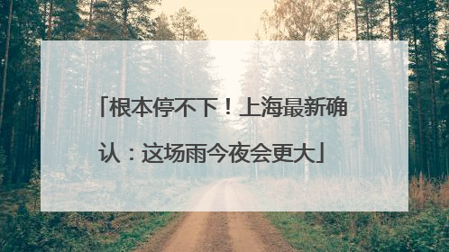 根本停不下！上海最新确认：这场雨今夜会更大