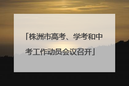 株洲市高考、学考和中考工作动员会议召开