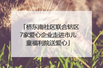 桥东南社区联合辖区7家爱心企业走进市儿童福利院送爱心